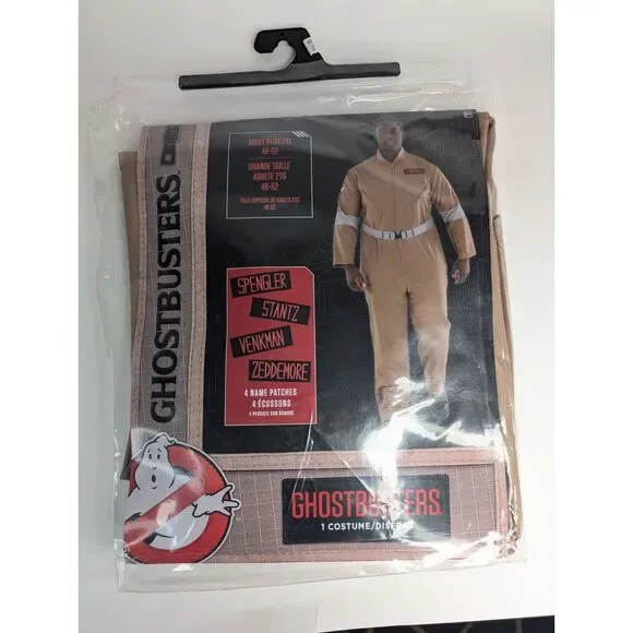 Ghostbusters Halloween Costume Adult Plus 2XL 48-52 BRAND NEW SEALED - Picture 1 of 9